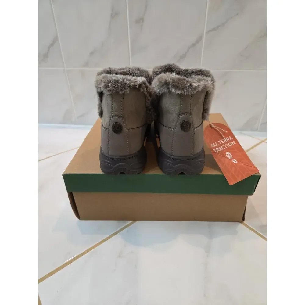 JBU Womens Size 7M All Terra Traction Boots Faux Fur Gray Granite